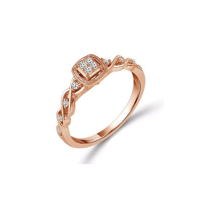 Albert's 10k Rose Gold .10ctw Diamond Promise Ring RP-1716TPA78P0