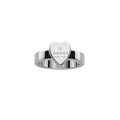 Gucci Trademark Hexagon Engraved 10mm Ring - SIZE 7.25