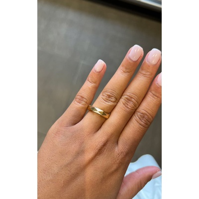 Gucci 18k Yellow Gold Links to Love 5mm Studded Ring - Size 6.75