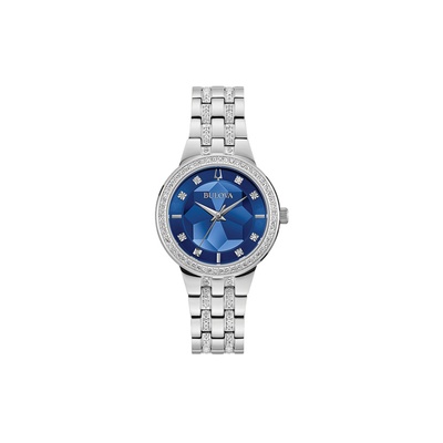 Bulova Phantom Women`s Diamond Silver Watch 96L276