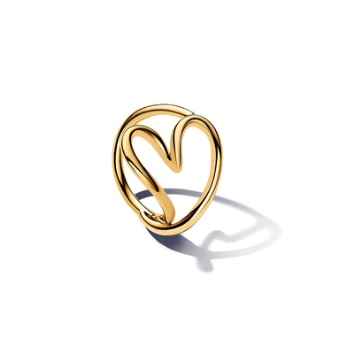 Pandora Organically Shaped Heart Ring 163288C00-50