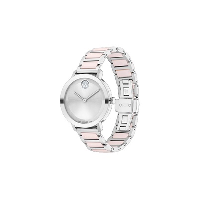 Movado Bold Evolution 2.0 34mm Pink Ceramic Ladies Watch 3601236