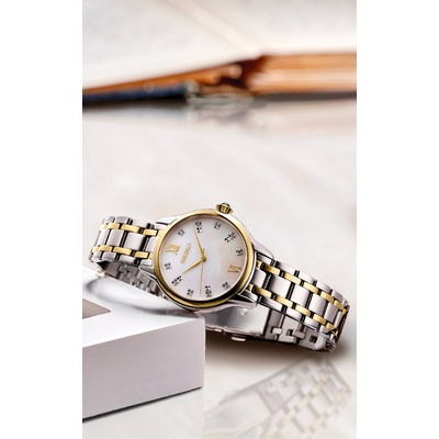 Seiko Diamonds Ladies' Gold Tone Mother of Pearl Watch SRZ540