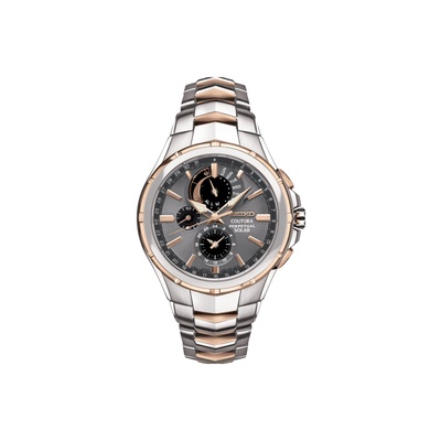 Seiko Coutura Men's 44mm Two Tone Rose Perpetual Calendar Watch SSC788