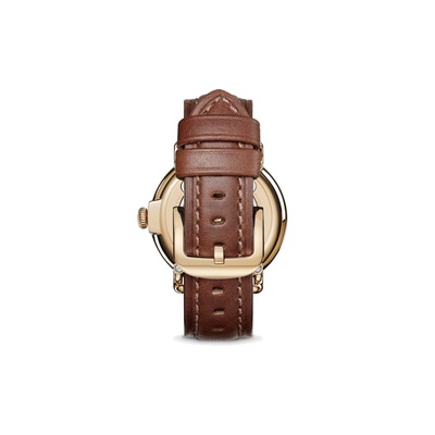 Orologio Uomo PINDOWS Cronografo Quarzo - Impermeabile Stile Business Casual - Cinturino In Pelle Marrone/Nero 43mm - 2