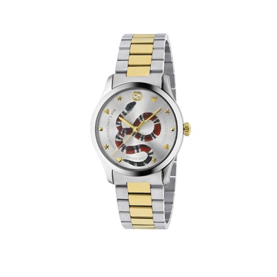 GUCCI腕時計 Gucci G-Timeless Ladies 38mm Snake Two Tone Watch YA1264075
