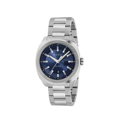 Gucci GG2570 41mm Silver Tone Blue Watch YA142303