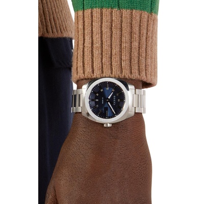 Gucci GG2570 41mm Silver Tone Blue Watch YA142303