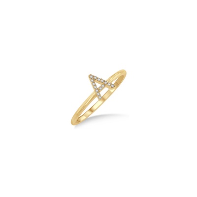 GOLDidさん専用です Albert's 10k Yellow Gold .05ctw Diamond Initial A Ring 365D9TSYG-A