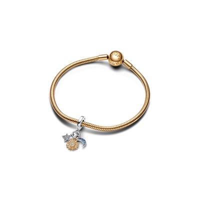 Pandora Two-tone Celestial Triple Dangle Charm 762676C01