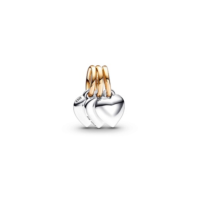 Pandora Two-tone Splittable Friendship Triple Dangle Charm 762722C00
