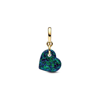Pandora Opalescent Green Heart Dangle Charm 763348C01