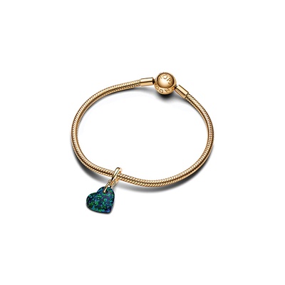Pandora Opalescent Green Heart Dangle Charm 763348C01