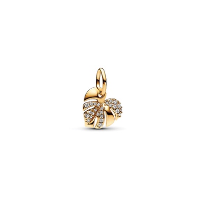 Sparkling Monstera Leaf Dangle Charm 763349C01