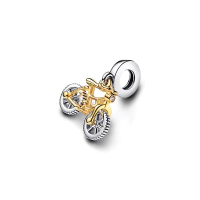 Pandora Two-tone Spinning Wheels Bicycle Dangle Charm 763354C01