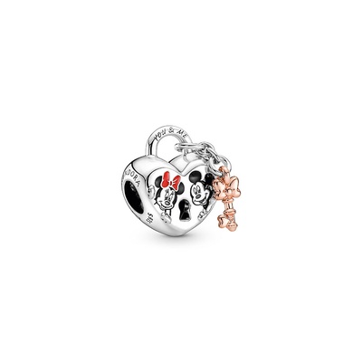 Pandora Disney Mickey Mouse & Minnie Mouse Padlock Charm 780109C01