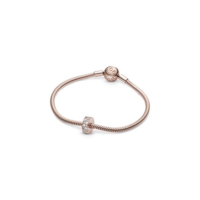 Clear Pavé Clip Charm PANDORA ローズゴールド Pandora Clear Pavé Clip Charm 781817CZ | eBay