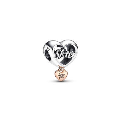♥Ｓ♥ Pandora Love You Sister Heart Charm 782244C00