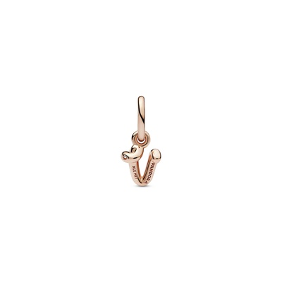 Pandora Letter v Script Alphabet Dangle Charm 782480C01 FINAL SALE