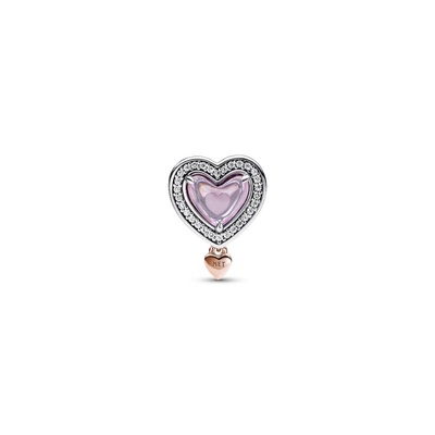 Two-tone Openwork Mom & Heart Charm 782653C01 Two-tone Openwork Mom & Heart Charm 782653C01