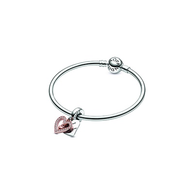 Pandora Sparkling Freehand Heart Dangle Charm 788693C01