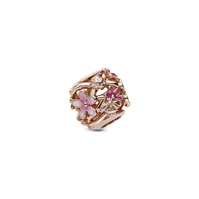 Pandora Openwork Pink Daisy Flower Charm 788772C01