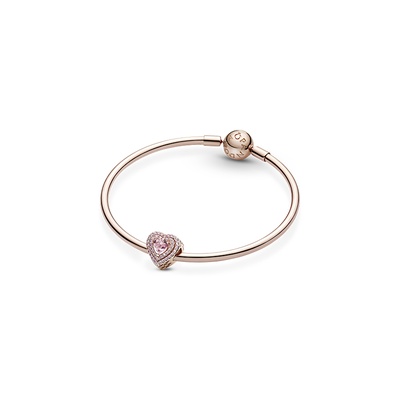 Pandora Sparkling Levelled Heart Charm 789218C01