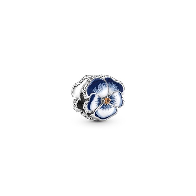 Pandora Blue Pansy Flower Charm 790777C02