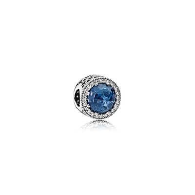 Pandora Radiant Hearts Moonlight Blue Crystal Clear CZ Charm