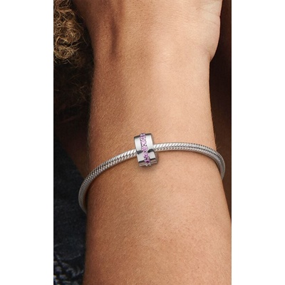 Pandora Pink Sparkling Row Clip Charm 791972PCZ