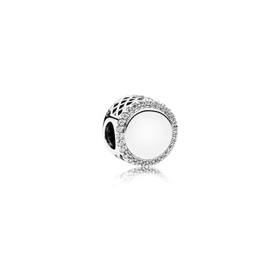 Pandora Engravable Button Charm 792016CZ