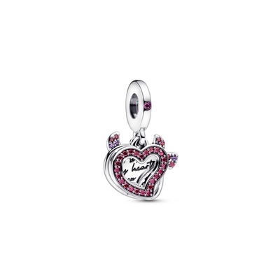 Pandora Devil Heart Double Dangle Charm 792511C01