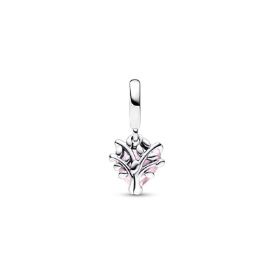 Pink Family Tree & Heart Dangle Charm 792654C01