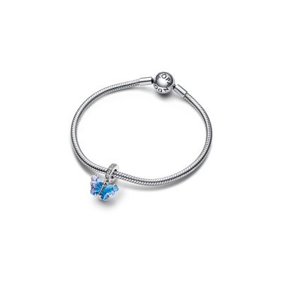 Pandora Blue Murano Glass Butterfly Dangle Charm 792698C01