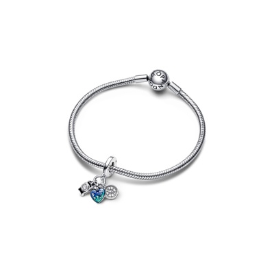 Pandora Camera, Heart & Compass Triple Dangle Charm 792703C01