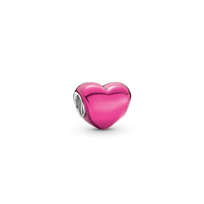 Pandora Metallic Pink Heart Charm 793337C03