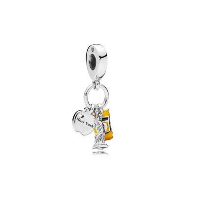 Pandora New York Highlights Dangle Charm, Black & Yellow Enamel