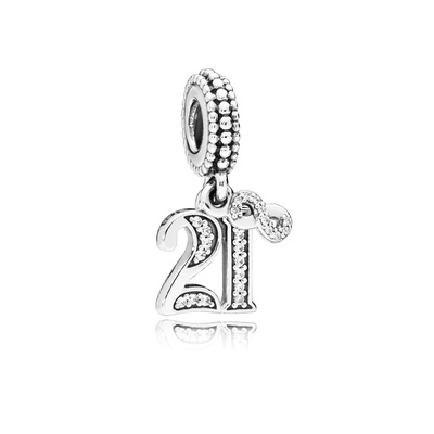 Pandora 21st Celebration Dangle Charm 797263CZ