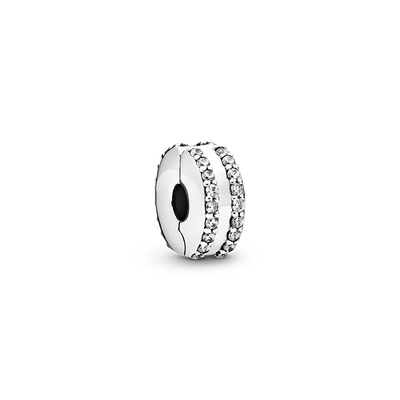 Pandora Double Lined Double Lined Pavé Clip Charm 798422C01