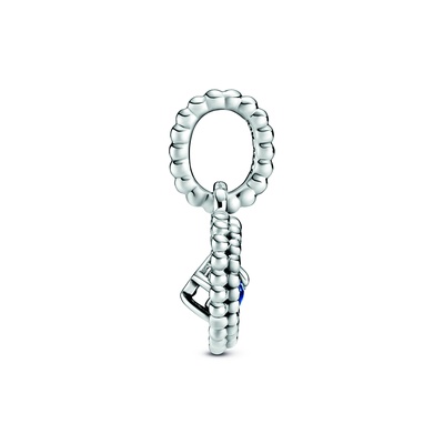 Pandora Sea Blue Beaded Heart Dangle Charm 798854C12
