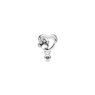 Pandora Sparkling Paw Print & Heart Charm 798873C01