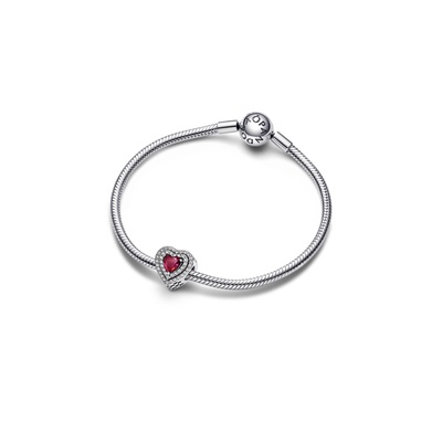 Pandora Sparkling Levelled Heart Charm 799218C02