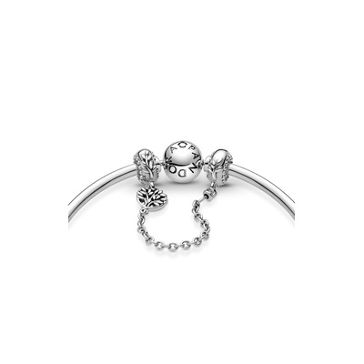 Pandora Heart Family Tree Safety Chain Charm 799293C00
