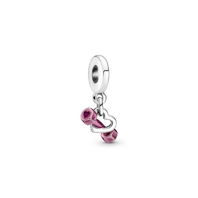 ロナ！30個CHARM デオドラントバーム Pandora Dumbbell & Heart Dangle Charm 799545C01