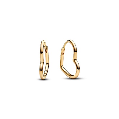 Pandora Asymmetrical Heart Hoop Earrings 268307C00