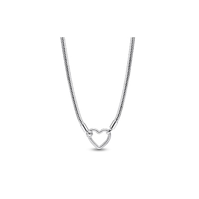 Pandora Heart Closure Snake Chain Necklace 393377C00-45