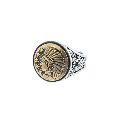 King Baby Sterling Silver Liberty Signet Ring - SIZE 11 - K20-6060-11