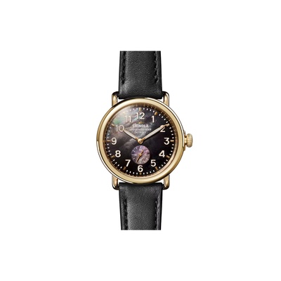 Klassische Armbanduhr Shinola Shinola Runwell Armbanduhr - Weißes Zifferblatt, Braunes Lederarmband, 41mm, Unisex Shinola Runwell Uhr
