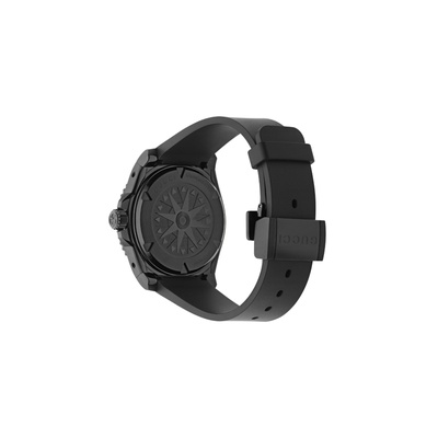 Gucci Dive Watch 40mm Ceramic Bezel on Black Rubber Strap Watch