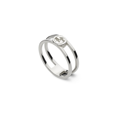 Gucci Interlocking G 6mm Logo Band - SIZE 8 - YBC797029001017